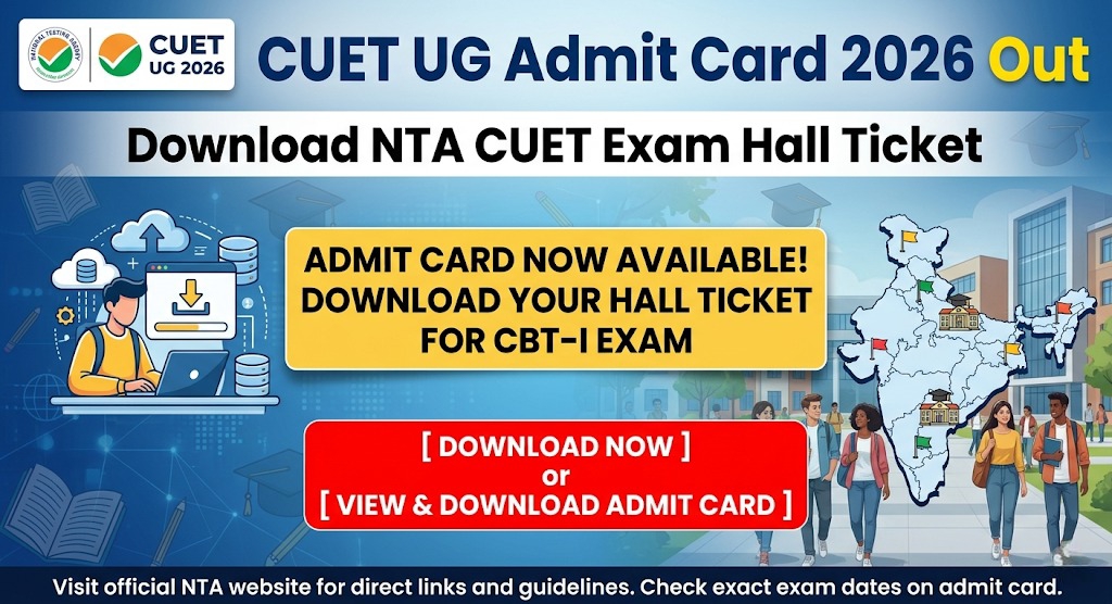 CUET UG Admit Card 2026 Out - Download NTA CUET Exam Hall Ticket
